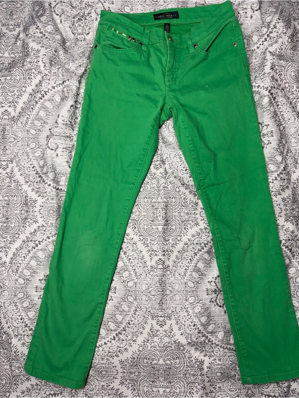 Lauren Ralph Lauren - Bright Green Women's Slim Jeans — Size 2